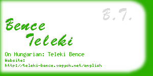 bence teleki business card